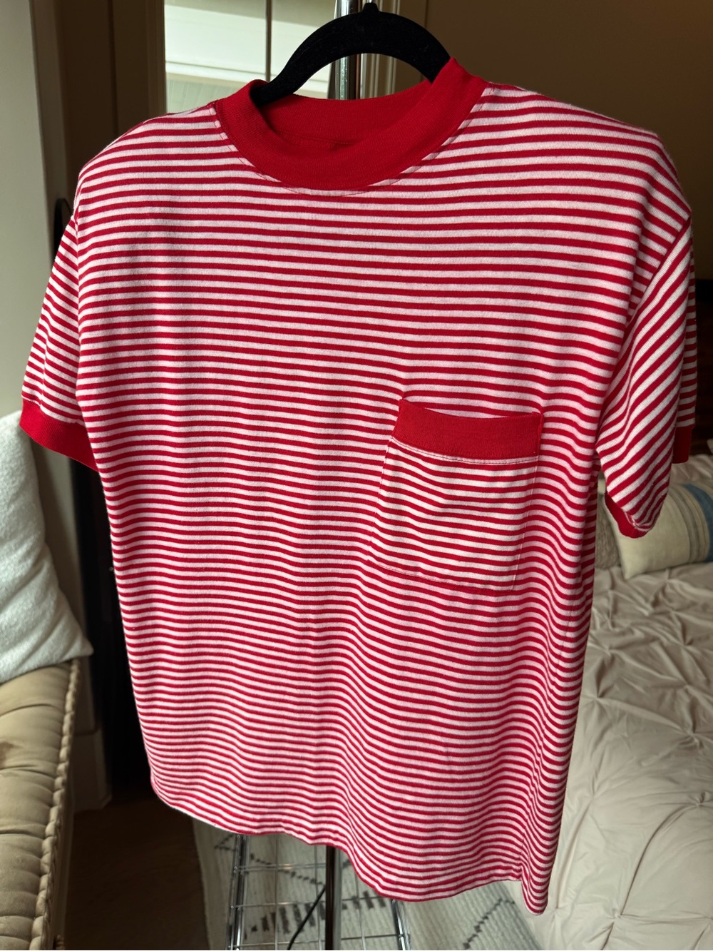 Vintage 1980s/90s Classic II Red Striped T-Shirt -retro